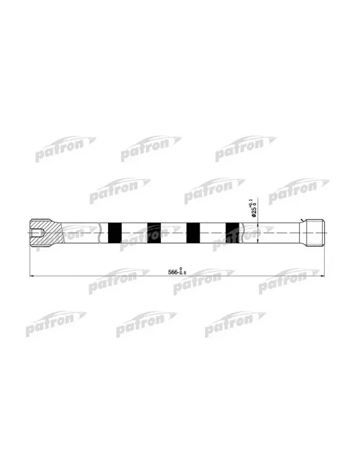 PATRON Торсион прав RENAULT KANGOO L565мм, 30-31 зуб. PTB1002, лев PTB1001