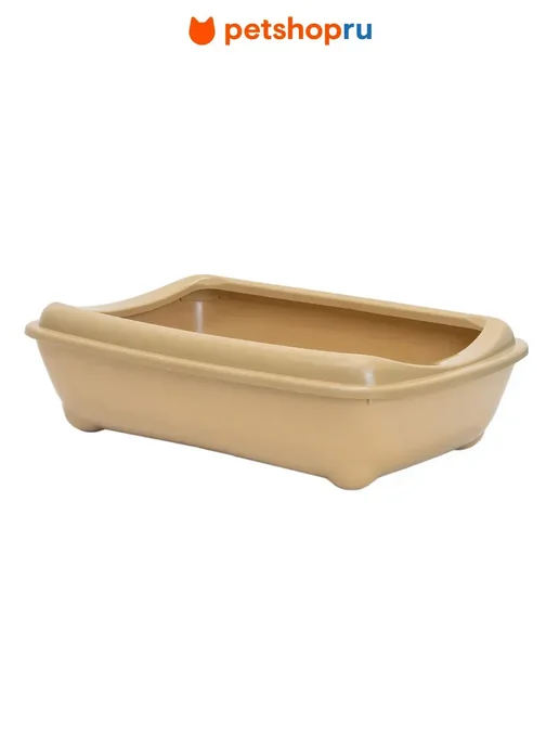 PetShop Туалет для кошек глубокий, бежевый, 38x27x10см, 38x27x10 см, фото 2