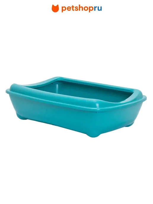 PetShop Туалет для кошек глубокий, бирюзовый, 43x30x12см, 43x30x12 см, фото 2