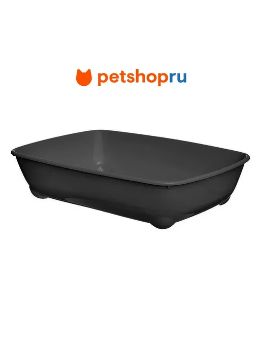 PetShop Лоток для кошек глубокий, черный, 49х37х11 см, 37x11 см, фото 2