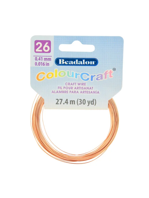 Beadalon Проволока, 0.405мм, ColourCraft, медная, моток, 27.4 метра, 27,4 м