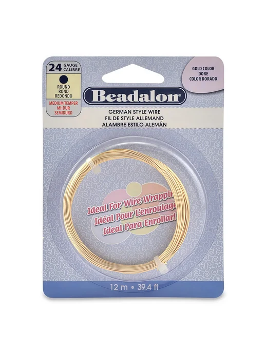 Beadalon Проволока, 0.511мм, золотистого цвета, 12 метров, 12 м