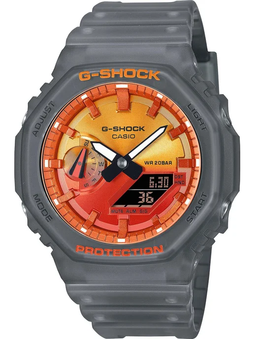 Casio Часы G-Shock GA-2100FLS-8A4, черный, фото 2