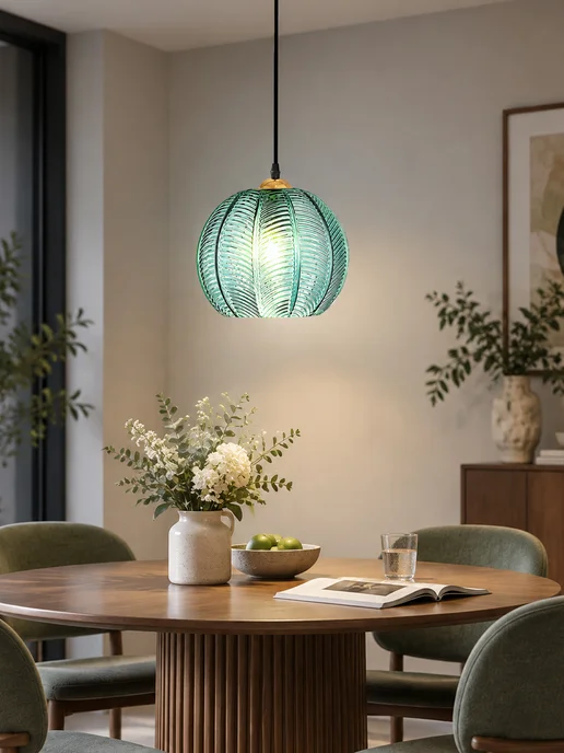 SLD-LIGHT Люстра потолочная на кухню в спальню, зеленый, фото 3