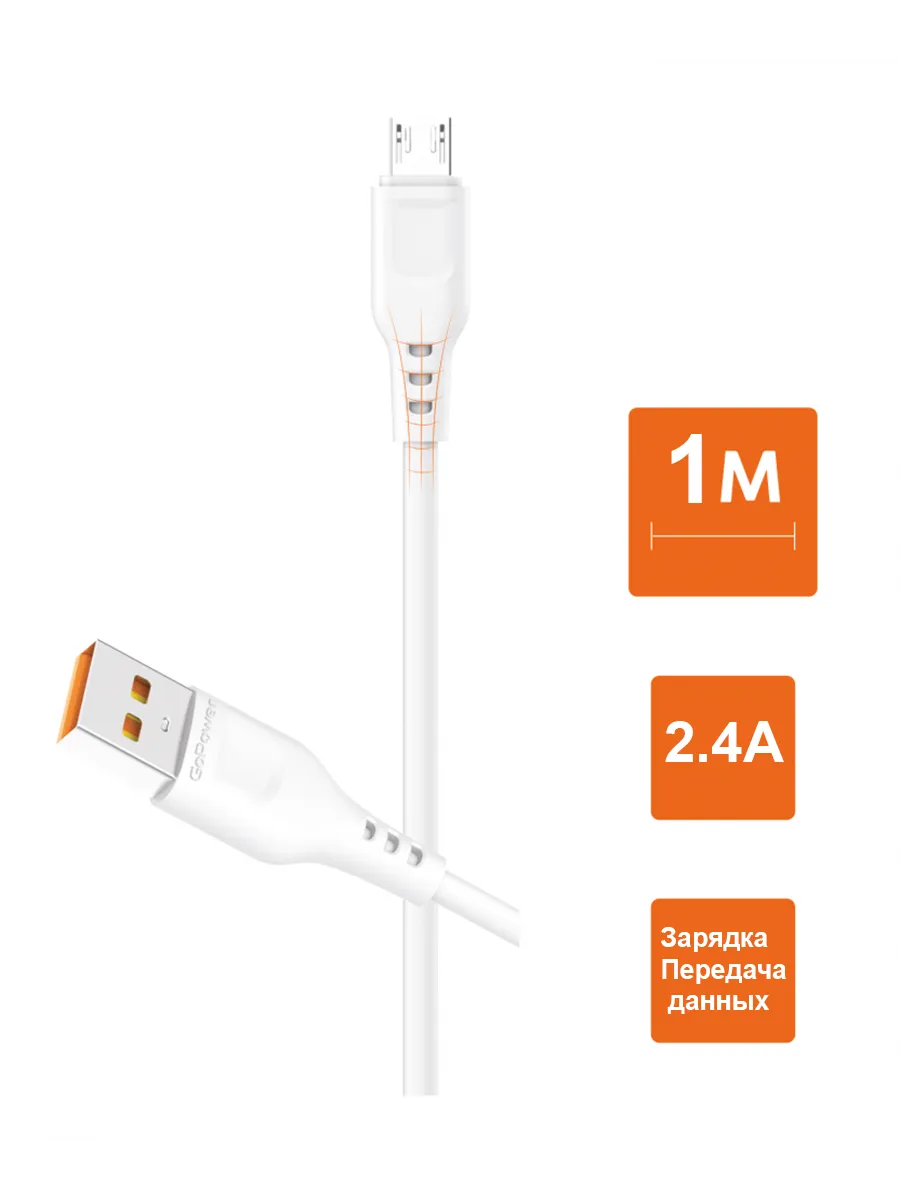 Кабель микро USB 1м