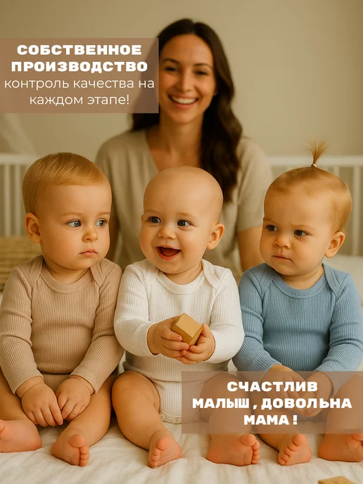 EmiGag Боди для новорожденных с длинным рукавом, белый, фото 2