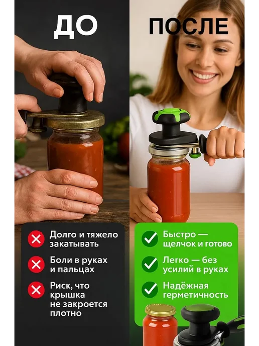 NRM Закаточная машинка для банок автомат консервирование, зеленый, фото 8