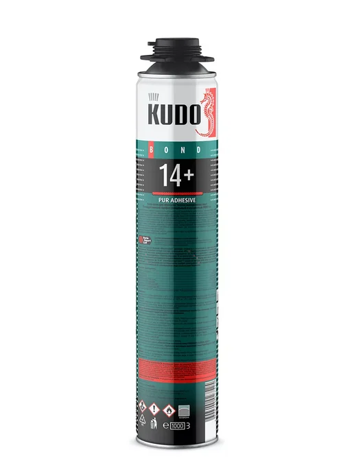 KUDO Монтажный клей-пена 14+ для теплоизоляции 1 шт, 1 шт, фото 3