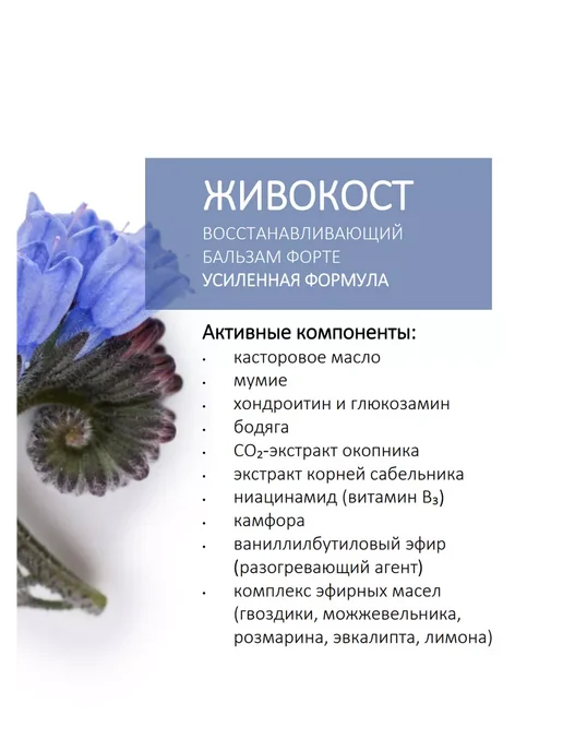 Sibирский иммунитет Мазь для суставов от боли Живокост Форте, 100 мл, фото 3