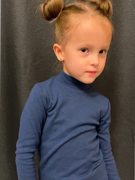 TMW Kids Водолазка детская теплая для детей с начесом, синий, фото 6