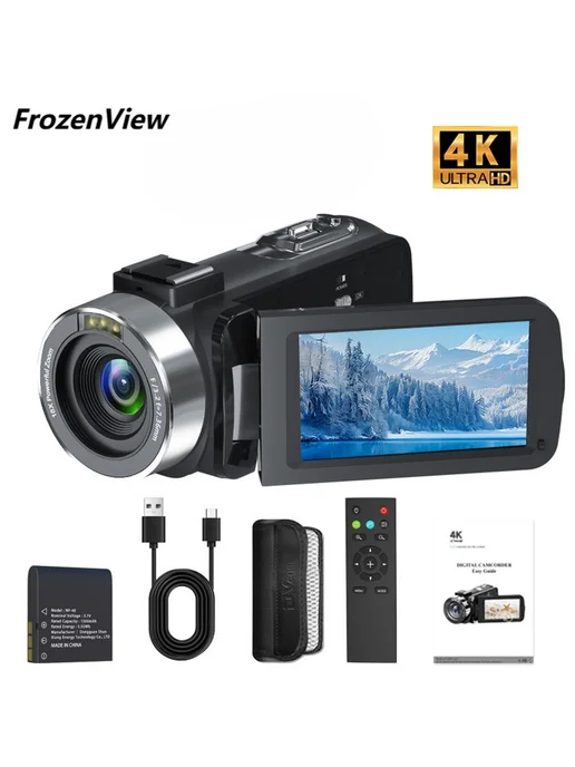 4K видеокамера 42MP 18X зум 3" экран поворот 270° вебкамера, вариант