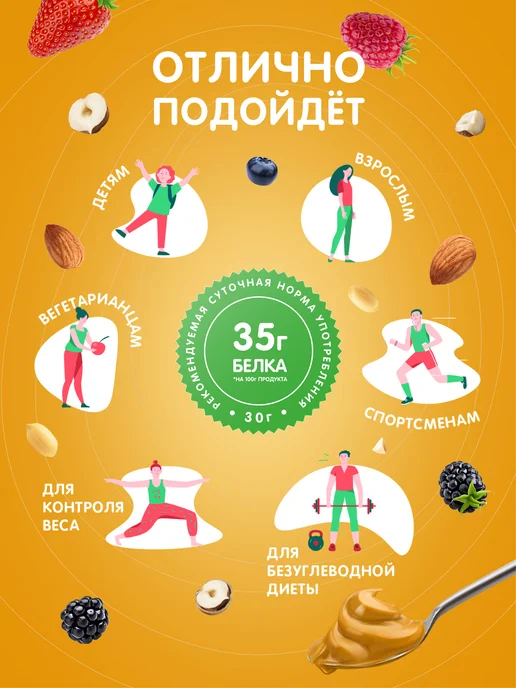 MaryJane's Арахисовая паста с протеином без сахара 200 гр, 200 г, фото 4