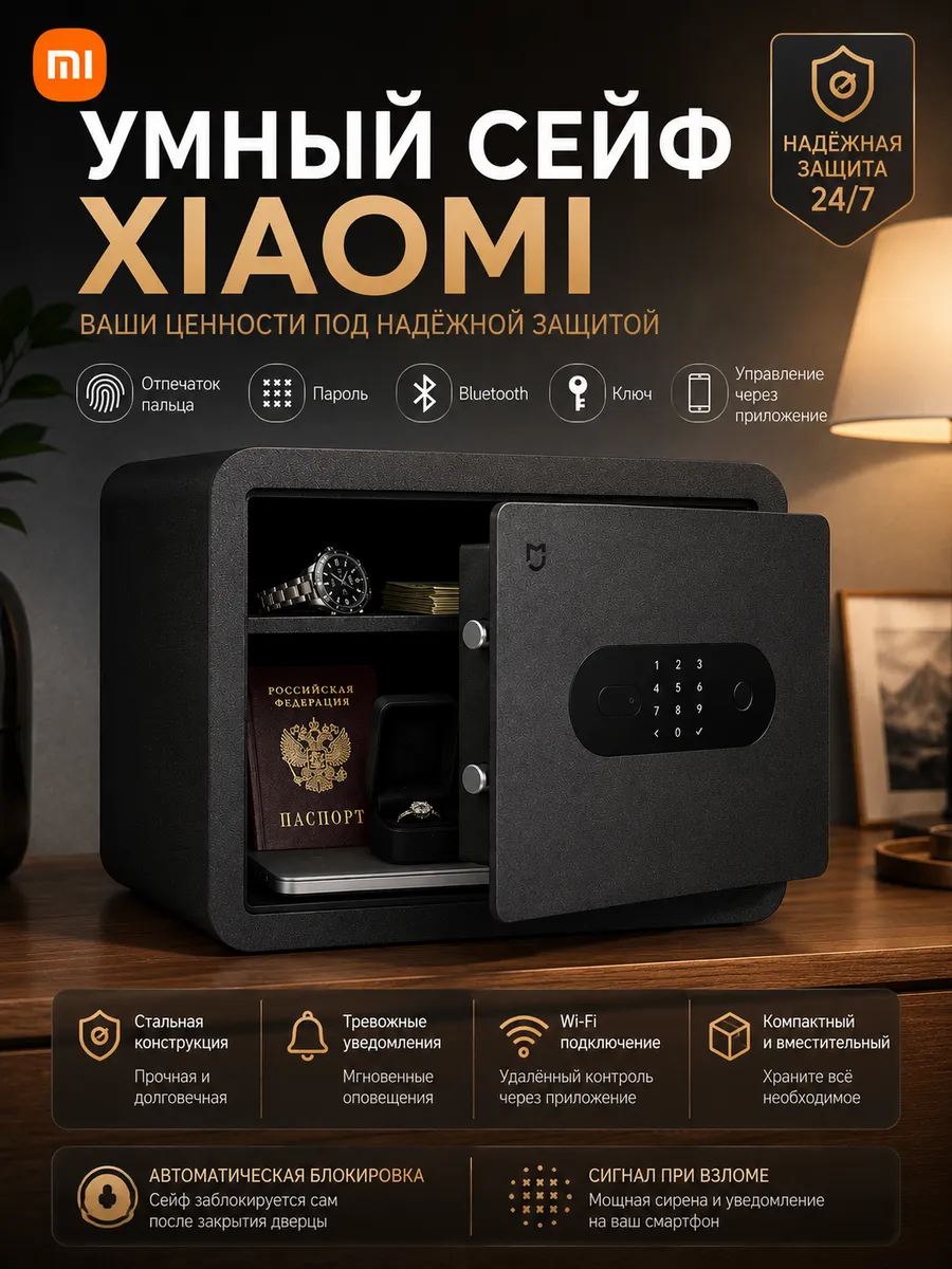 Умный электронный сейф Mi Smart Safe Box