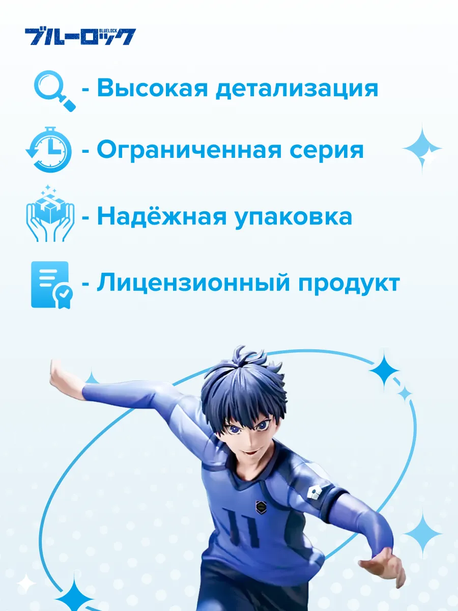 Фигурка аниме Синяя Тюрьма Блю Лок BLUE LOCK Еичи Исаги 16см