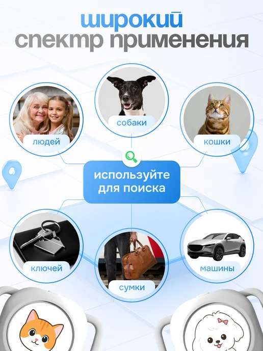 Gps трекер для Apple. Air Tag для отслеживания, белый, фото 3
