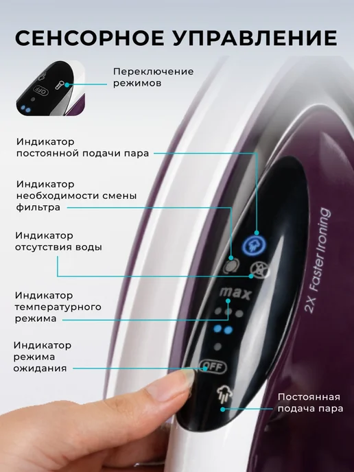 GALAXY LINE Паровой утюг с парогенератором 2600 Вт GL6170, 2600 Вт, фото 5