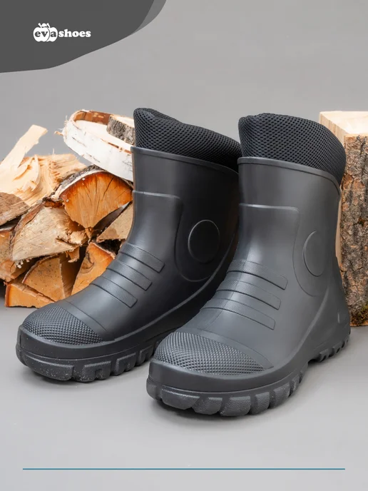EVASHOES Резиновые сапоги утепленные из Эва, черный, фото 5
