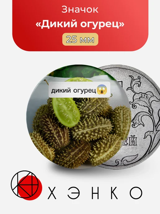 Значок мем Дикий огурец