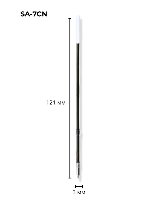 Uni Mitsubishi Pencil Шариковый стержень тонкий для SN-100 Laknock, 0.5 мм, 6 шт, 6 шт, фото 2