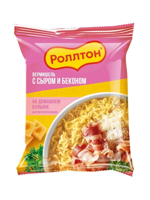 роллтон Лапша с сыром и беконом, 10 шт, 10 шт, фото 2