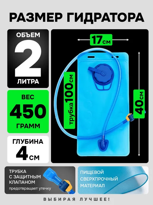 Гидратор рюкзак спортивный для бега, голубой, фото 2