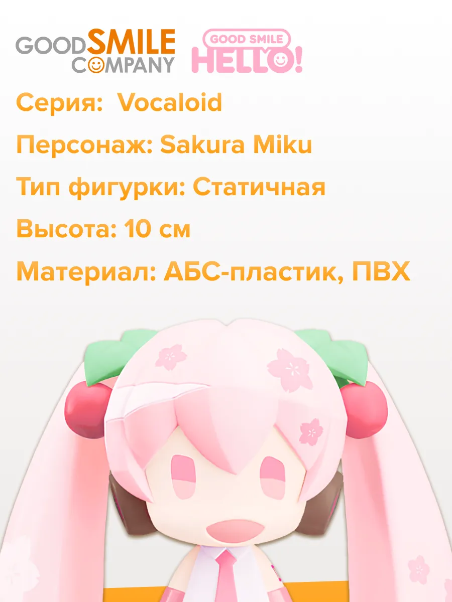 Фигурка HELLO! Hatsune Miku Sakura Miku 10см 4580590200814