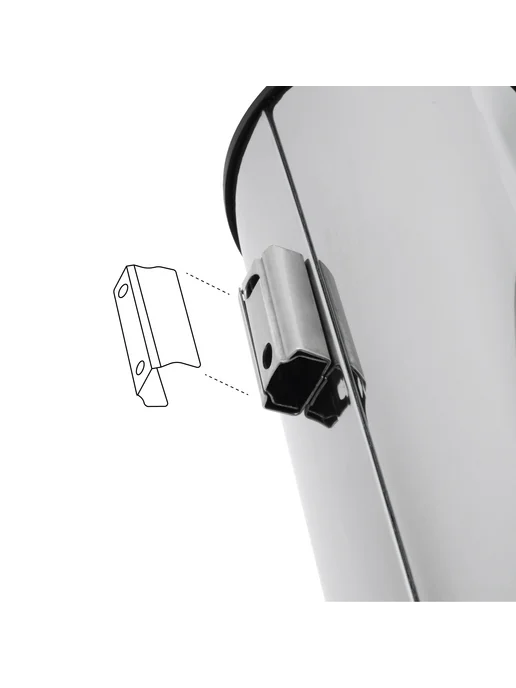 Баумолл Ершик для унитаза, настенный, хром, серый, фото 3