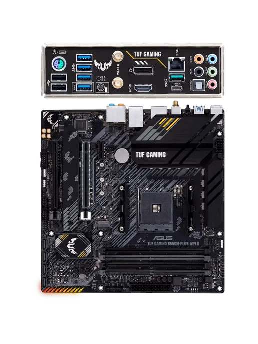 Asus Материнская плата TUF Gaming B550M-Plus WiFi II B550, коричневый, фото 8