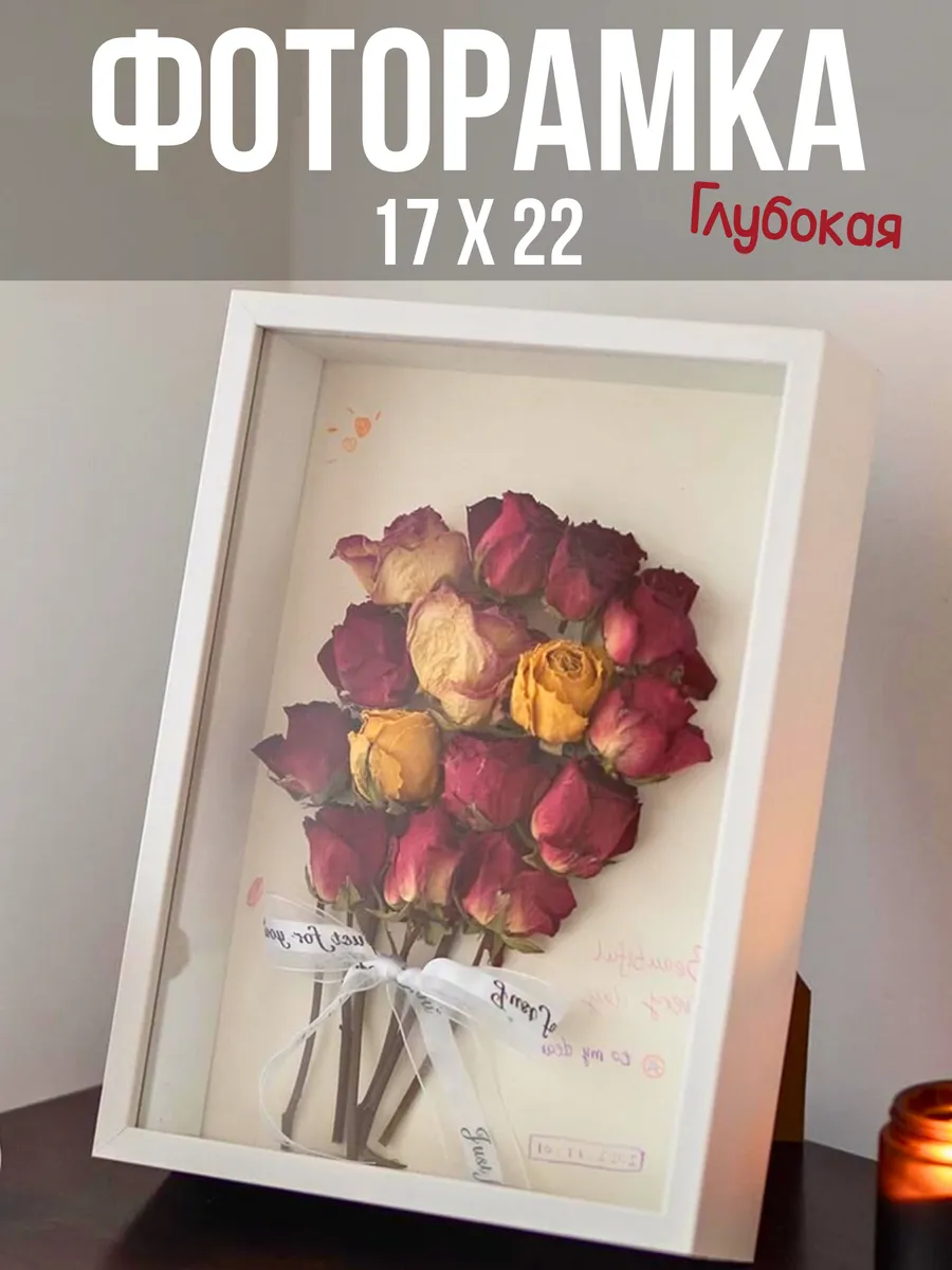 Глубокая объемная фоторамка для слепков насекомых