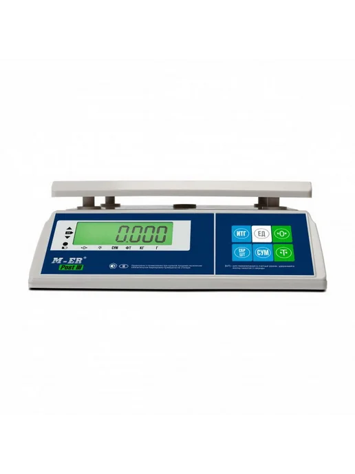 Mertech Фасовочные весы M-ER 326 AFU-6.1 "Post III" LCD, белые, 6кг, 6 кг, фото 2