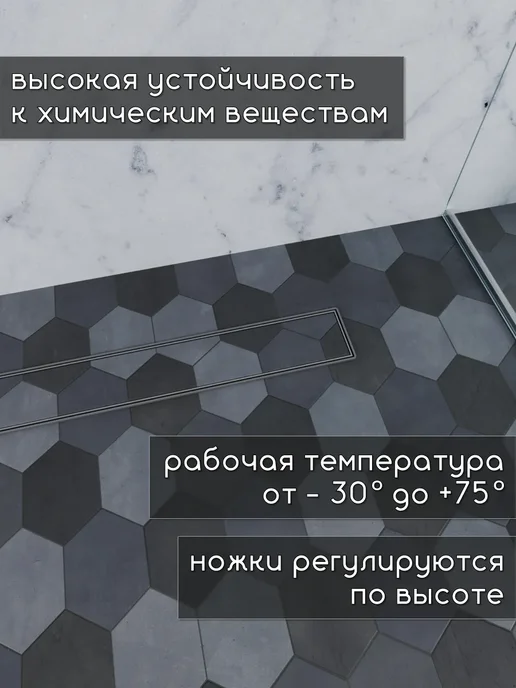 Sanbravo Трап для душа под плитку Lily Prime 80 хром см, серый, фото 3