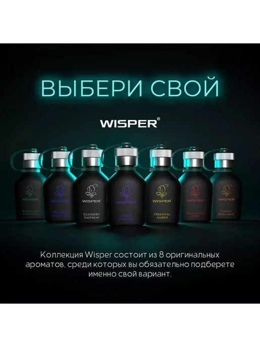 WISPER Ароматизатор в машину, автопарфюм Leathery Saffron, белый, фото 5