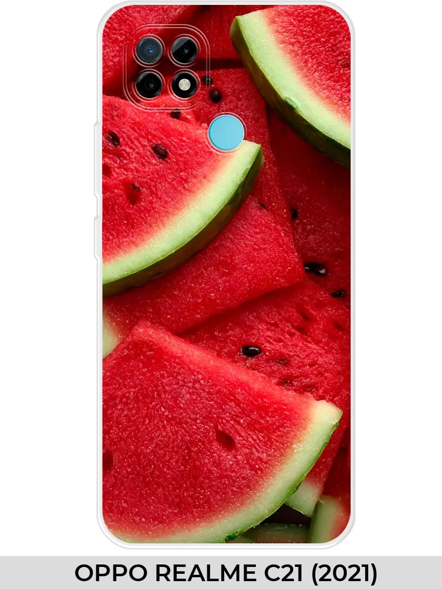 Чехол на Oppo Realme C21 (для Оппо Реалми Ц21) с арбузом