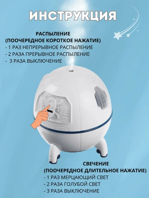 ZALEMA Увлажнитель воздуха "Космонавт", белый, фото 4