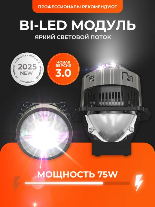 LEDBRITED Светодиодные автомобильные BI-LED модули E05 (3), 2 шт