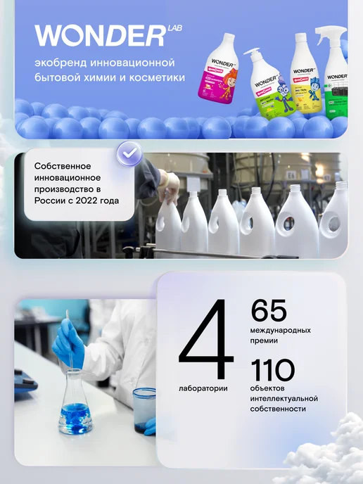 Wonder Lab Шампунь мужской 2 в 1 для всех типов волос, вариант, фото 8