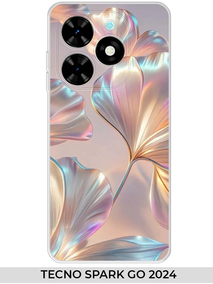 Чехол на Tecno Spark Go 2024 с цветами