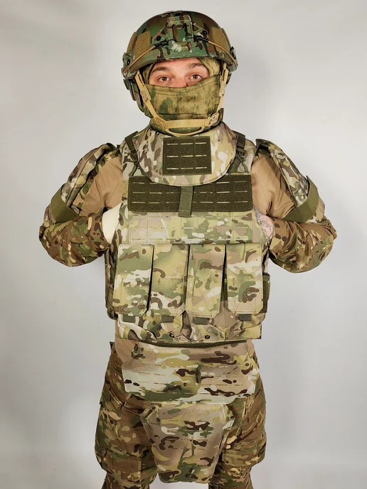 ТАКТИКА24 Бронежилет Universal Armor БР2 штурмовой военный, без плит, желтый, фото 4