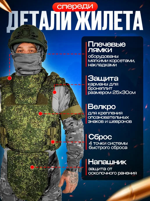 ТАКТИКА24 Бронежилет Full Armor Бр5 с бронепластинами Бр5, черный, фото 3
