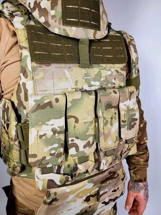 ТАКТИКА24 Бронежилет Universal Armor с бронеплитами БР 5 и баллистикой, зеленый, фото 8