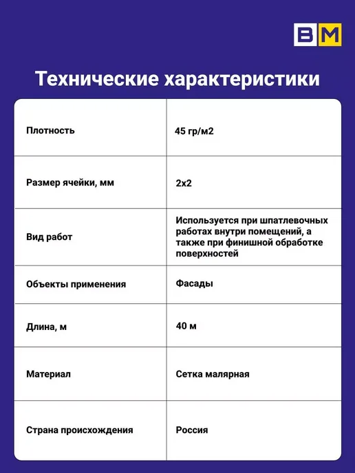 SILVER MESH Сетка стеклотканевая Малярная 2х2 мм, 20м, 1шт, 2x2 мм, 40 м, фото 4