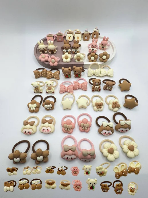 KiS_ShOp Резинки для волос детские, коричневый, фото 4