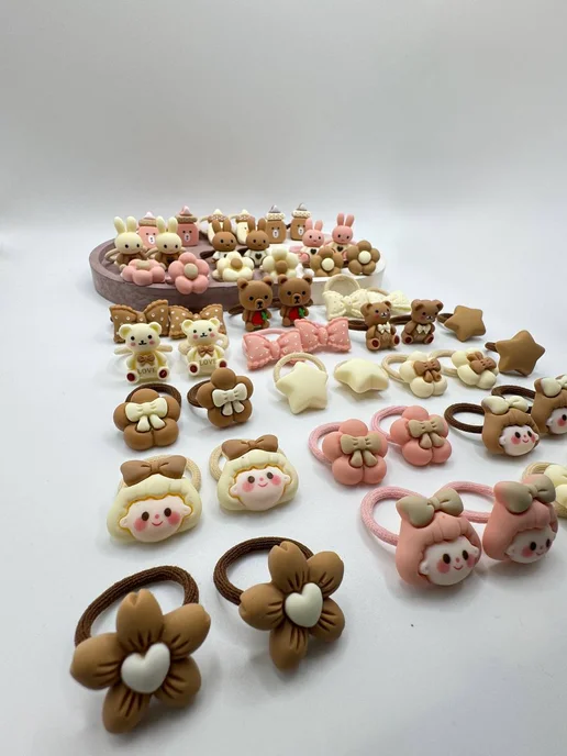KiS_ShOp Резинки для волос детские, коричневый, фото 7