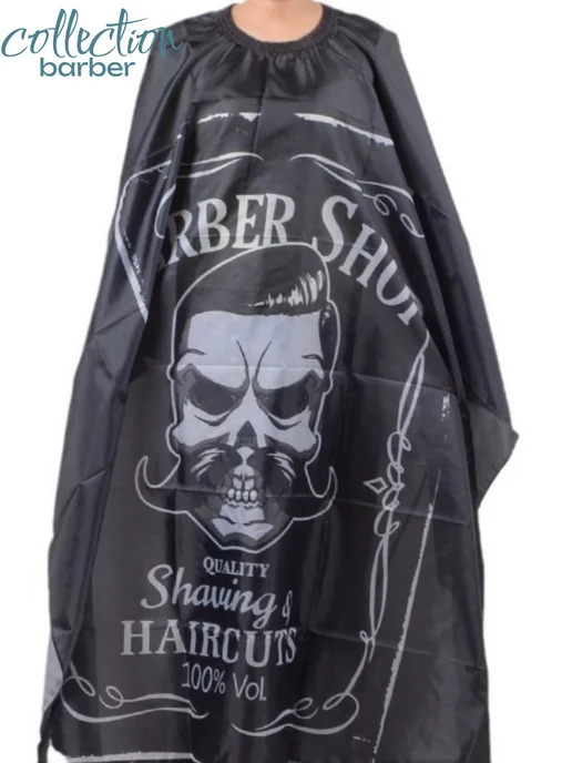 collection barber Пеньюар парикмахерский для стрижки, черный, фото 2