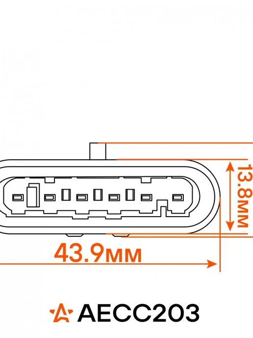 AIRLINE Разъем 6 pin (папа) с проводами для жгута форсунок ГАЗ, вариант, фото 7