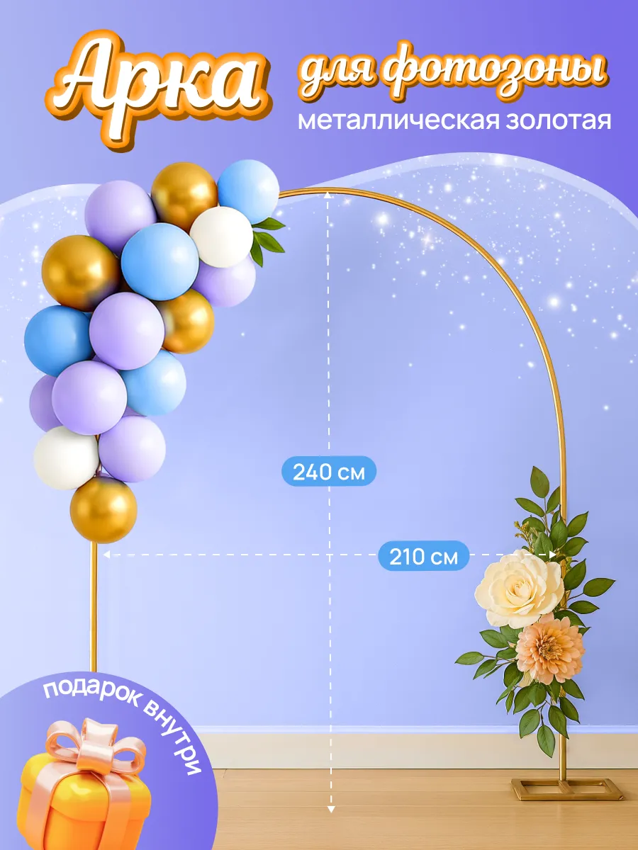 Арка для фотозоны из воздушных шаров