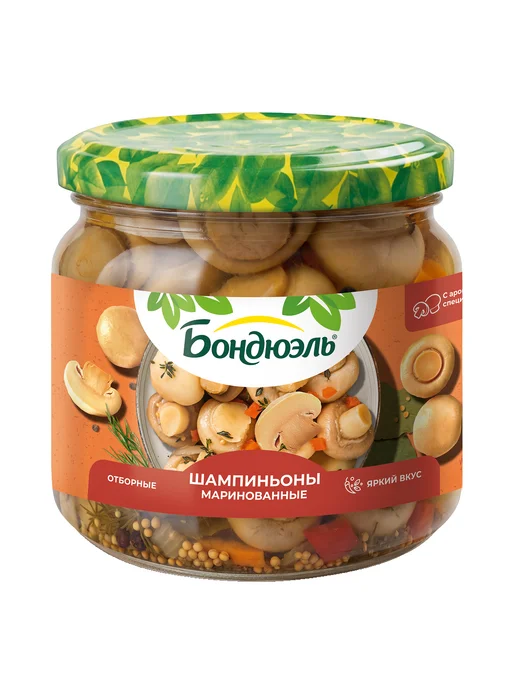 Bonduelle Шампиньоны консервированные маринованные 500 мл, 350 мл, фото 7