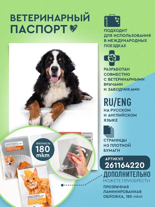 Добродок Ветеринарный паспорт для собак породы зенненхунд, белый, фото 2