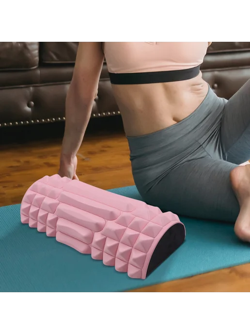 Foam Roller EVA Massage Roller High Density Yoga Column for, розовый, фото 8