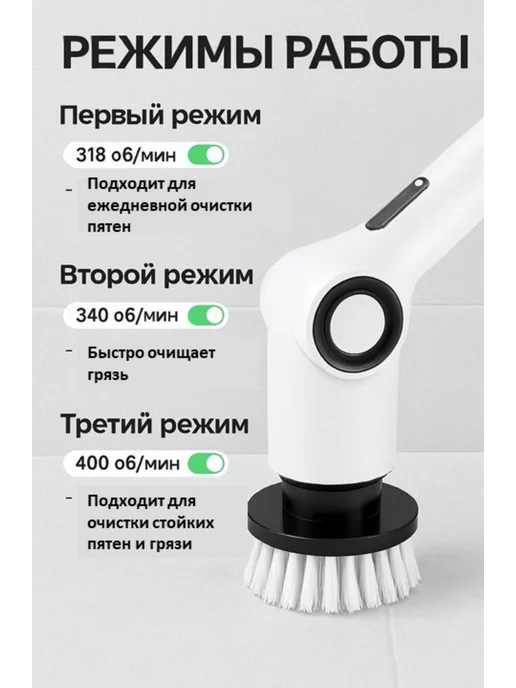 ArmStore-lux Электрическая щетка для уборки с насадками, белый, фото 4